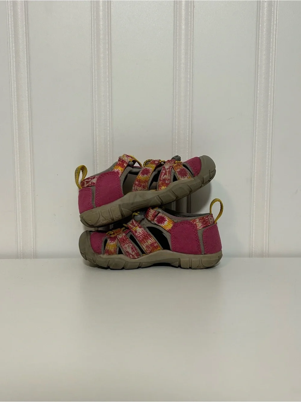 KEEN Newport yellow tie dye Kids' Pink Multi Outdoor Sandal